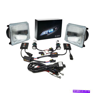 USwbhCg 4x6 6000K HIDV[r[݌ɃKXH4wbhCgdwbhvyA 4X6 6000K HID Semi Sealed Beam Stock Glass H4 Headlight Light Bulb Headlamp Pair