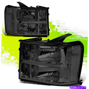 US�w�b�h���C�g Sierra 1500 2500 3500 07-14�X���[�N�N���AL + R�̃t�@�N�g���[�X�^�C���̃n���Q���w�b�h���C�g Factory Style Halogen Headlight for Sierra 1500 2500 3500 07-14 Smoked Clear L+R