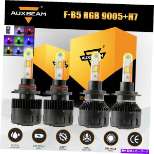 USwbhCg AuxBeam 9005 H7 LEDwbhCgDRL쓮+ RGB BluetoothdbAv2-in-1 AUXBEAM 9005 H7 LED Headlight DRL Driving+RGB bluetooth Phone APP Control 2-in-1