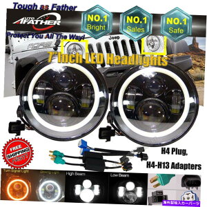 USwbhCg 2×7 "C`120WEhGWFACfBOwbhCgnC/[DRLpW[vO[TJ LJ 2x7"Inch 120W Round Angel Eyes LED Headlights Hi/Low DRL For Jeep Wrangler TJ LJ