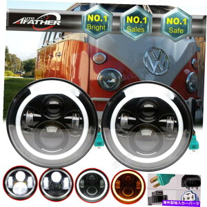 USwbhCg tHNX[QoJSgbN66-85N[[LEDwbhCgnC/ LOr[n[hbgLbg For Volkswagen Vanagon Truck 66-85 CREE LED Headlights High/Lo Beam Halo Dot Kit