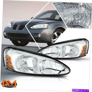 US�w�b�h���C�g 04-08 Pontiac Grand Prix Chrome�n�E�W���O�w�b�h���C�g�A���o�[�R�[�i�[�V�O�i�������v For 04-08 Pontiac Grand Prix Chrome Housing Headlight Amber Corner Signal Lamps