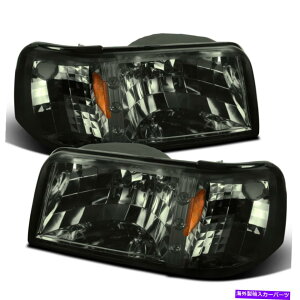 US�w�b�h���C�g 1993�N - 1997�N�t�H�[�h�����W���[2IN1�X�^�C���̉��w�b�h���C�gW / LED +�R�[�i�[�M�������v For 1993-1997 Ford Ranger 2in1 Style Smoke Headlights w/ LED+Corner Signal Lamps�y���s�A���i�z
