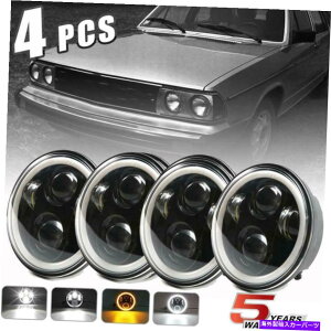 US�w�b�h���C�g DOT 4PCS 5.75 5-3 / 4 ���E���hLED�w�b�h���C�g�G���W�F���A�C�X���C�h�M���I�[�g�o�C DOT 4PCS 5.75 5-3/4 Round LED Headlights Angel Eyes Turn Signal Motorcycle�y���s�A���i�z