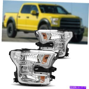 USwbhCg Headlights 2015-2017 Ford F150̂߂ɃtBbgChrome Car LampsyA Headlights Fit For 2015-2017 Ford F150 PICK UP Chrome Car Lamps Pairs