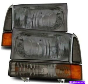 USwbhCg 99-04 F250 F350 F450n[[_rbh\ubNwbhCg[NAX[NX[N 99-04 F250 F350 F450 Harley Davidson Black Headlights Euro Clear Smoke Smoked