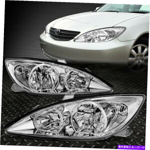 USwbhCg 02-04g^JN[nEWONAR[i[wbhCgpv FOR 02-04 TOYOTA CAMRY CHROME HOUSING CLEAR CORNER HEADLIGHT REPLACEMENT LAMPS