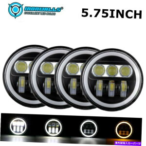 USwbhCg 4PCS 5 3/4 "5.75vWFN^[LEDwbhCgV[r[Ao[Ovd 4PCS 5 3/4" 5.75 Projector LED Headlights Sealed Beam Amber Ring Lamp Bulbs