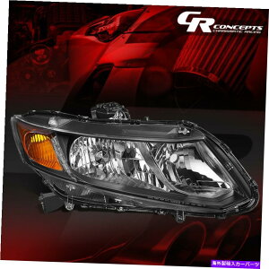 USwbhCg 12-15z_VrbN̂߂̏q/EOEX^C̍Z̃wbhCgv PASSENGER/RIGHT SIDE OE STYLE BLACK HOUSING HEADLIGHT LAMP FOR 12-15 HONDA CIVIC