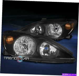 USwbhCg 2002N2003N2004Ng^J̎ւwbhCgwbhvvubNLH + RH FOR 2002 2003 2004 TOYOTA CAMRY REPLACEMENT HEADLIGHT HEADLAMP LAMP BLACK LH+RH