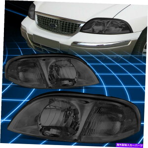USwbhCg 99-03tH[hEBhX[X[NỸNAR[i[wbhCgv̌ For 99-03 Ford Windstar Smoked Lens Clear Corner Headlight Lamps Replacement