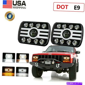 USwbhCg 1984-2001W[v`FL[XĴ߂2{90W 5×7 7×6 LEDwbhCgHi-Lo Beam Halo DRL 2X 90W 5x7 7x6 LED Headlight Hi-Lo Beam Halo DRL For 1984-2001 Jeep Cherokee XJ