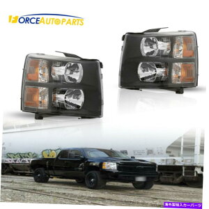 US�w�b�h���C�g 07-14�V�{���[Silverado 1500 2500 HD�̂��߂̃w�b�h���C�g�A�b�V�[�u���b�NABS�v���X�`�b�N�n�E�W���O Headlights ASSY Black ABS Plastic Housing for 07-14 Chevy Silverado 1500 2500 HD�y���s�A���i�z