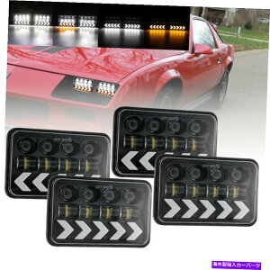 USwbhCg ṽ^[MtBbgV{[J}s4pcs 4x6 "LEDwbhCg̗̖ 4PCS 4x6" LED Headlight Flow Arrow Running Lamp Turn Signal fit Chevrolet Camaro