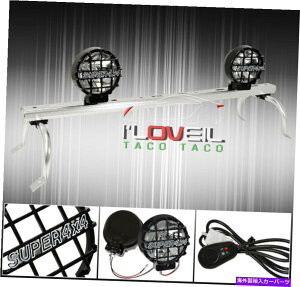 USwbhCg It[h4x4tHOCgvHIDLbg+[tK^[bN}Eg+zXCb` Off Road 4X4 Fog Light Lamp Hid Kit + Roof Gutter Rack Mount+Wiring Switch