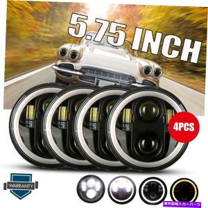 USwbhCg 4PCS 5.75u5-3 / 4vی^LEDwbhCgDRLvWFN^[̍[r[pBMWx[X 4PCS 5.75" 5-3/4" Round LED Headlights DRL Projector High Low Beam For BMW Base