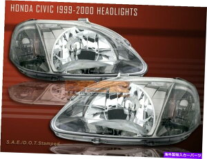 US�w�b�h���C�g �z���_�V�r�b�N99-00�K�����^��2/3/4�h�A�w�b�h���C�gEK Chrome Titanium Fit For Honda Civic 99-00 Gun Metal 2/3/4 Doors Headlights EK Chrome Titanium�y���s�A���i�z