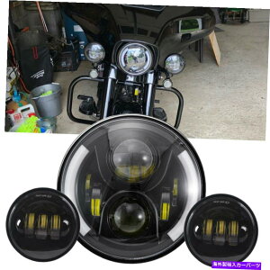 USwbhCg 7uE^[MLEDwbhCg+ 4.5vn[[c[OpCgʉ 7" Left Right Turn Signal LED Headlight + 4.5" Passing Lights For Harley Touring