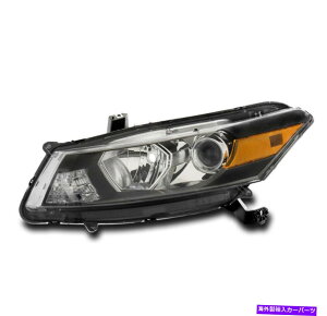 USwbhCg 2008-2010z_AR[hN[y2DubNvWFN^[wbhCghCo[LHTCh For 2008-2010 Honda Accord Coupe 2D Black Projector Headlight Driver LH Side New