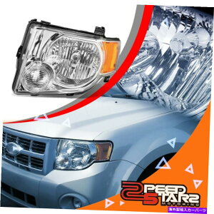 USwbhCg 1s[LHNnEWOOEX^C̃wbhCgv2008-2012tH[hGXP[v 1PC LH LEFT CHROME HOUSING OE STYLE HEADLIGHT LAMP FOR 2008-2012 FORD ESCAPE