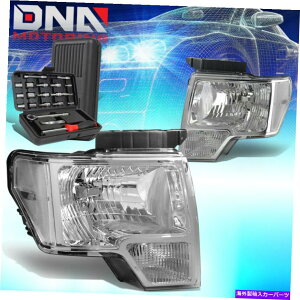 USwbhCg 2009-2014tH[hF-150 EURO CHROMENATChwbhCgvOEX^C+c[ FOR 2009-2014 FORD F-150 EURO CHROME CLEAR SIDE HEADLIGHT LAMPS OE STYLE+TOOLS