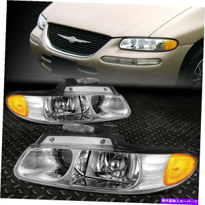 USwbhCg CARAVAN VOYAGERN[nEWOAmber CornervWFN^[wbhCgvp FOR 96-99 CARAVAN VOYAGER CHROME HOUSING AMBER CORNER PROJECTOR HEADLIGHT LAMPS