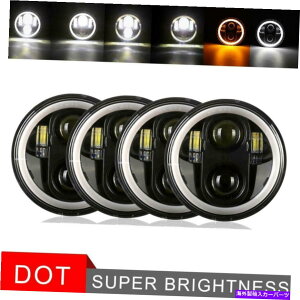 USヘッドライト 4ピース5.75 5-3 / 4 LEDヘッドライトプロジェクターブラックChevy GMCコルベットC1 C2 4pcs 5.75 5-3/4 LED Headlight Projector Black for Chevy GMC Corvette C1 C2