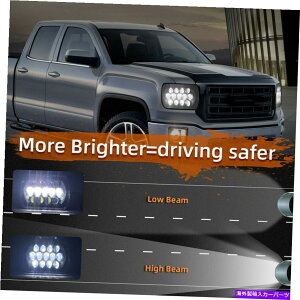 USwbhCg W[v`FL[XJ YJ /V{gbN̂߂2{7×6 "5×7" 150W LEDwbhCgDRLr[ 2x 7x6" 5x7" 150W LED Headlight DRL Beam For Jeep Cherokee XJ YJ /Chevy Truck