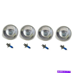 USwbhCg 5-3 / 4 "nQV[r[wbhCgϊwbhv100 / 90W H4d 5-3/4" Halogen Semi Sealed Beam Headlight Conversion Headlamp 100/90W H4 Bulbs