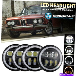 USwbhCg 1969N - 1988NVintage BMW 4X 5.75 "LEDwbhCgDRLVg̖Hi-Lo Beam Dot For 1969-1988 Vintage BMW 4X 5.75" LED Headlights DRL Angel Eyes Hi-Lo Beam DOT