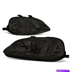 USwbhCg 99-00z_VrbNej e ke ekpX[NnEWONATChVOiwbhCgv Smoked Housing Clear Side Signal Headlight Lamps for 99-00 Honda Civic EJ EM EK