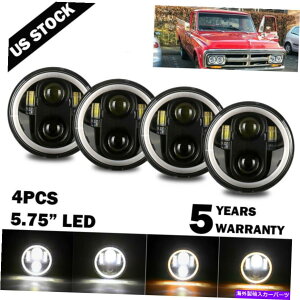US�w�b�h���C�g 4�s�[�X�h�b�g5.75 5-3 / 4 LED HI / LO�V�[���r�[��DRL�w�b�h���C�g�z���C�g�A�V�{���[GMC 4pcs DOT 5.75 5-3/4 LED HI/LO SEALED BEAM DRL HEADLIGHTS WHITE FOR CHEVY GMC�y���s�A���i�z