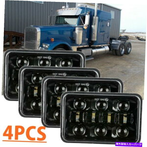 USwbhCg PeterBilt Kenworth T800 W900p44x6 "LEDwbhCgH4 Hi-LoV[r[ 4PCS 4X6" LED Headlights H4 Hi-Lo Sealed Beam for Peterbilt Kenworth T800 W900
