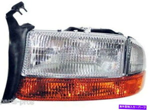 US�w�b�h���C�g �V�O�i�����T�C�h�}�[�J�[LH / Dakota��Durango�̐V���������p�w�b�h���C�g New Replacement Headlight With Signal & Side Marker LH / FOR DAKOTA & DURANGO�y���s�A���i�z