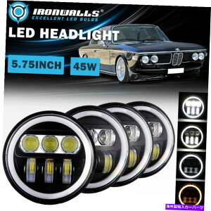 USwbhCg 1969-1988re[WBMW 4PCS 5.75 "vWFN^[LEDwbhCgGWFACO For 1969-1988 Vintage BMW 4Pcs 5.75" Projector LED Headlights Angel Eyes Ring