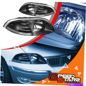 USwbhCg 2s[XubNnEWONATChwbhCg/v+ 99-03tH[hEBhX^[ 2PCS BLACK HOUSING CLEAR SIDE HEADLIGHT/LAMPS LEFT+RIGHT FOR 99-03 FORD WINDSTAR