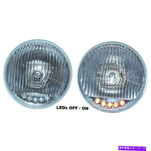 USwbhCg 5-3 / 4XgbNH4 6K 6000K HIDwbhCg5-LED^[MwbhvdyA 5-3/4 Stock H4 6K 6000K HID Headlight 5-LED Turn Signal Headlamp Light Bulb Pair