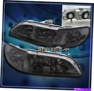 USヘッドライト 98-02ホンダアコード2 / 4DRクリスタルヘッドライトランプ煙99 00 01 DX exe lx se FOR 98-02 HONDA ACCORD 2/4DR CRYSTAL HEADLIGHTS LAMPS SMOKE 99 00 01 DX EX LX SE