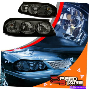 USwbhCg inEWO1sJ_ChNAwbhCg+TChR[i[00-05V{[Cp SMOKED HOUSING 1PC DIAMOND CLEAR HEADLIGHT+SIDE CORNER FOR 00-05 CHEVY IMPALA