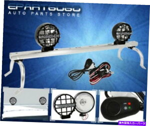 USwbhCg It[h4x4tHOCgvjo[TEh+\ȃA~^b`bN Off Road 4X4 Fog Light Lamp Universal Round+Adjustable Aluminum Mounting Rack