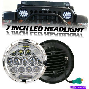 USwbhCg W[vO[JK JKU TJ CJ LĴ߂2{7 "EhLEDwbhCgW / DRL 2x 7" Round LED Headlights Hi/Lo Beam w/ DRL For Jeep Wrangler JK JKU TJ CJ LJ