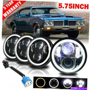 USwbhCg 4{5.75 "5-3 / 4" LEDwbhCgDRLVg̖ڂoldsmobile 98 Delta-88 Cutlass 4X 5.75" 5-3/4" LED Headlights DRL Angel Eyes for Oldsmobile 98 Delta-88 Cutlass