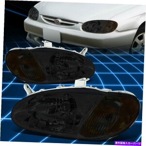 USwbhCg 98-01 SephiaX[NnEWOߐFR[i[wbhCgwbhv̎ւ For 98-01 Sephia Smoked Housing Amber Corner Headlight Head Lamps Replacement