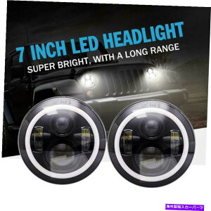 USwbhCg JEEP wrangler JK 07-17 2X 7uHalo LEDwbhCgtHOCgCgR{ For Jeep Wrangler JK 07-17 2x 7" Halo LED Headlight Fog Light Turn Lights Combo