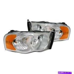 USwbhCg 02-05 Dodge Ram 1500/2500/3500 HDX|[cwbhCgChromeߐF̃AbvO[h For 02-05 Dodge Ram 1500/2500/3500 HD Sport Headlights Chrome Amber OE Upgrade