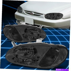 USwbhCg 98-01 SephiaX[NnEWONAR[i[wbhCgwbhv For 98-01 Sephia Smoked Housing Clear Corner Headlight Head Lamps Replacement