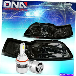 USwbhCg X[NnEWOwbhCg+NAR[i[+zCgLED 9007 HID W /t@tBbg99-04}X^O SMOKED HOUSING HEADLIGHT+CLEAR CORNER+WHITE LED 9007 HID W/FAN FIT 99-04 MUSTANG
