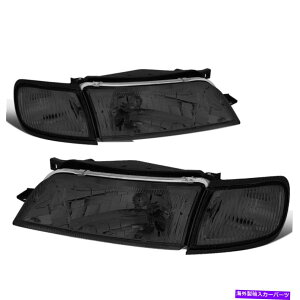 USwbhCg inEWONAR[i[^[VOiwbhCgv97-99Y}LV} Smoked Housing Clear Corner Turn Signal Headlight Lamps for 97-99 Nissan Maxima