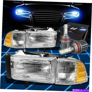 USwbhCg FIT 1994-2001hbWRAM 1500 OEX^CwbhCgvW / LEDLbg+N[t@N Fit 1994-2001 Dodge Ram 1500 OE Style Headlight Lamp W/LED Kit+Cool Fan Chrome