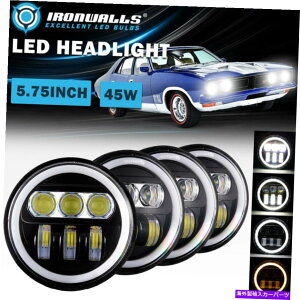 USwbhCg 1958-1974 Vintage Ford 4PCS 5.75 "vWFN^[LEDwbhCgGWFACO For 1958-1974 Vintage Ford 4Pcs 5.75" Projector LED Headlights Angel Eyes Ring